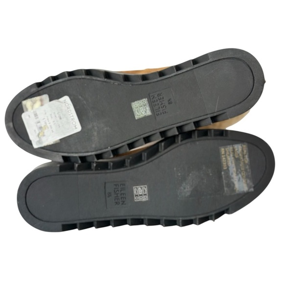 NEW EILEEN FISHER Kenille Sport Suede Lace-Up Wedge Bootie in Syrup Size 8.5 - Picture 7 of 8